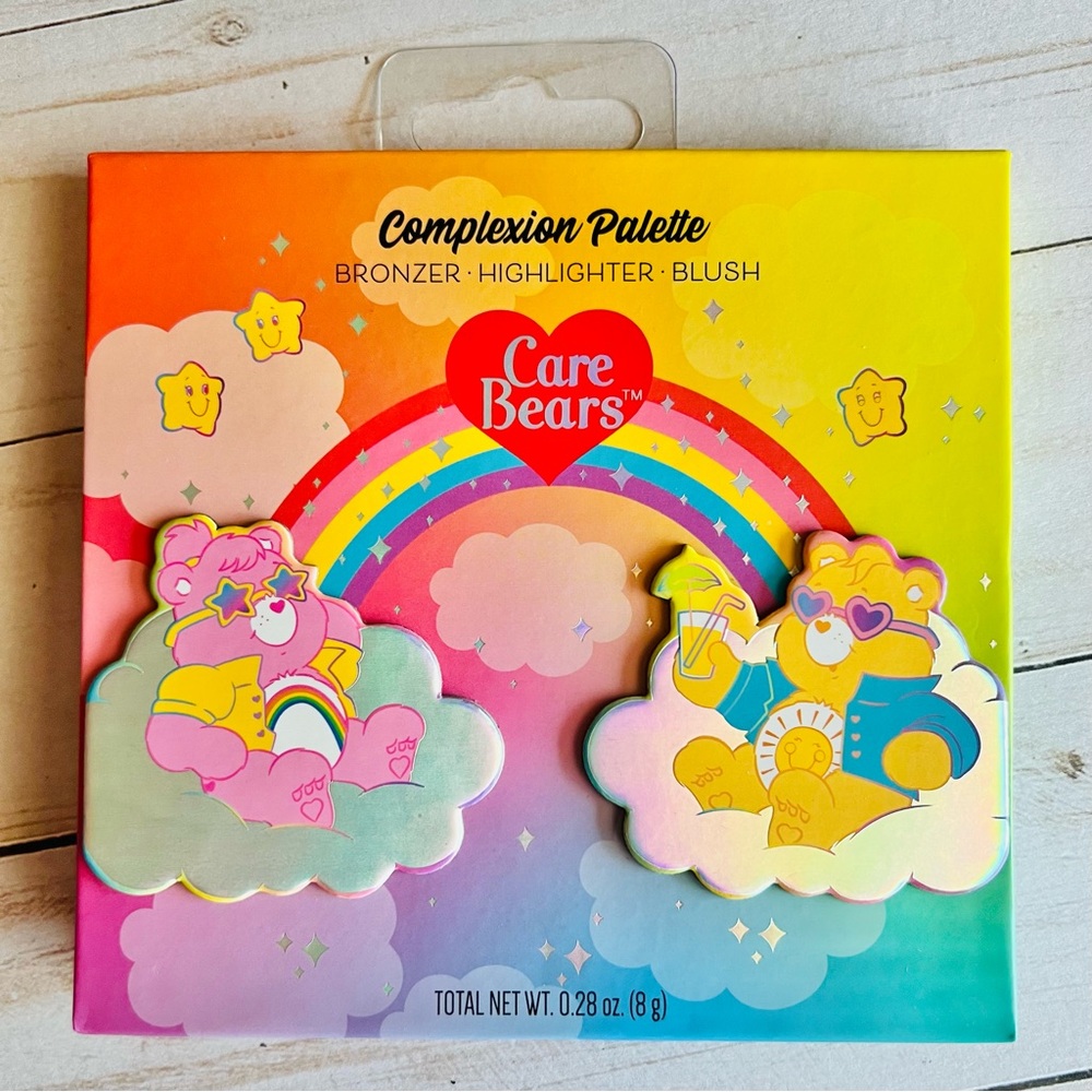 Care Bears Complexion Palette Kit Bronzer Highlighter Blush Mirror NEW Sealed